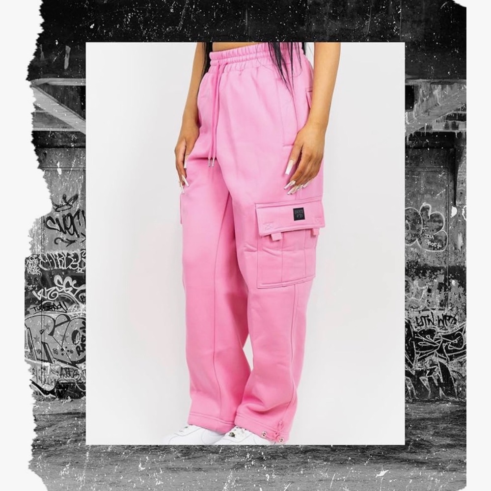 FB County Pink Cargo Pants